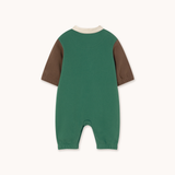 COLOR BLOCK POLO ONE-PIECE dark green