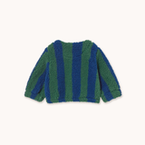STRIPES BABY SHERPA JACKET dark green/light navy