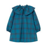 Blue Check Poplin Dress
