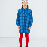 Blue Check Poplin Dress