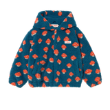 TINY MUSHROOMS SHERPA HOODIE Base *petrol blue*
