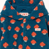 TINY MUSHROOMS SHERPA HOODIE Base *petrol blue*