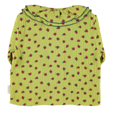 Piupiuchick | blouse w/ double collar | pistachio green w/ little flowers