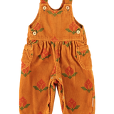 Piupiuchick | dungarees, camel w/ big flowers