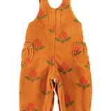 Piupiuchick | dungarees, camel w/ big flowers