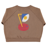 Piupiuchick | sweatshirt, brown w/ "captain" print