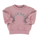 Piupiuchick | oversized sweatshirt, pink w/ "lunch break" print
