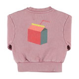 Piupiuchick | oversized sweatshirt, pink w/ "lunch break" print