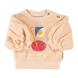 Piupiuchick | sweatshirt ballon sleeves, light pink w/ desk lamp print