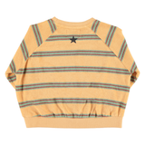 Piupiuchick | terry cotton sweatshirt, sand w/ double stripes