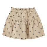Piupiuchick | short skirt ,  beige w/ black hearts