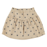 Piupiuchick | short skirt ,  beige w/ black hearts