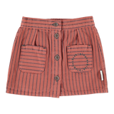 Piupiuchick | short skirt,  bordeaux w/ black stripes