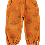 Piupiuchick | trousers w/ ruffles,  camel w/ big flower
