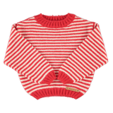 Piupiuchick | knitted sweater | ecru & red stripes