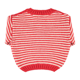 Piupiuchick | knitted sweater | ecru & red stripes
