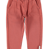 Piupiuchick | trousers,  bordeaux w/ black stripes