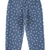 Piupiuchick | trousers, washed navy denim w/ stars