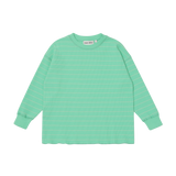 Waffle Tee - Biscay Green Stripe Waffle