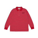 Polo Top - Red and White Stripe Piquet