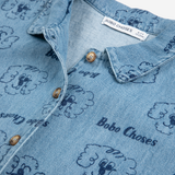 Pickle The Dog all over denim shirt