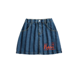 Pickles The Dog Striped denim skirt