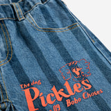 Pickles The Dog Striped denim pants