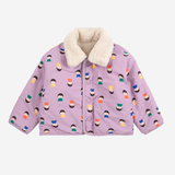 Game Pawns All Over Reversible Sheepskin Jacket