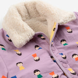 Game Pawns All Over Reversible Sheepskin Jacket