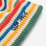 Tic Tac Toe knitted striped beanie