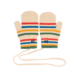 Tic Tac Toe knitted striped mittens