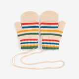 Tic Tac Toe knitted striped mittens