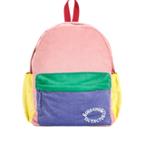 Tic Tac Toe color block corduroy school bag