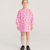 Bobo Choses | Softpaw Monster all over sweatshirt dress – Pink