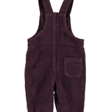 Baby dungarees | Aubergine corduroy