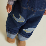Blythe Indigo Denim Patch Dungaree