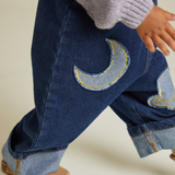 Blythe Indigo Denim Patch Dungaree