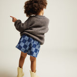Frankie Checkerboard Denim Short