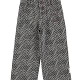 Flare trousers | Grey w/ zebra print