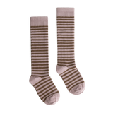 Long Ribbed Socks - Berry/Woody