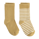 Ribbed Socks GOTS | 2-pack - Cookie/Cream