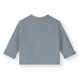 Baby Raglan Cardigan GOTS - Stone Gray