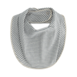 Baby Bib GOTS - Stone gray/cream