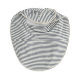 Baby Bib GOTS - Stone gray/cream