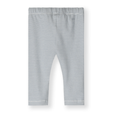 Baby Leggings GOTS - Stone Gray/Cream