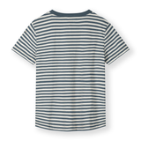 Oversized Tee GOTS - Blue Gray/ Cream