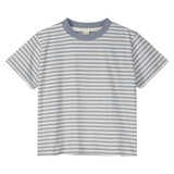 Oversized Tee GOTS - Stone Gray/Cream