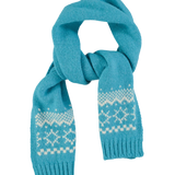 Jacquard knitted scarf | Turquoise