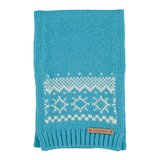 Jacquard knitted scarf | Turquoise