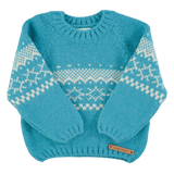 Jacquard sweater | Turquoise
